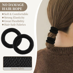 QIUTIMIY hair tied in a secure ponytail demonstrating strong grip without pulling