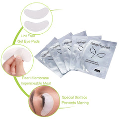 Qleng pad applied under eye demonstrating secure fit and lower-lash isolation for precision
