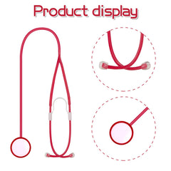 QLINLEAF red glasses on white surface showing lightweight playful accessory benefit