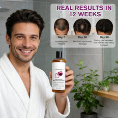 QnmtShna shampoo being massaged into scalp to support circulation