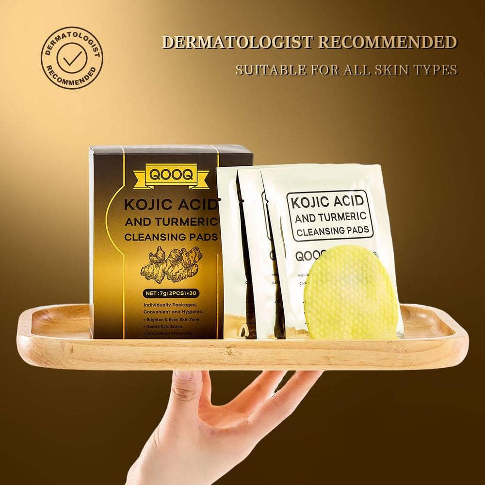QOOQ two pads beside foil packet illustrating portioned dosing convenience