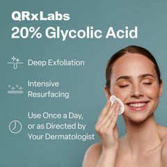 QRxLabs pad finger notch detail for hygienic grip and controlled application