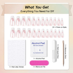 Qsnidy application tools included with glue, file, stick, and alcohol pad