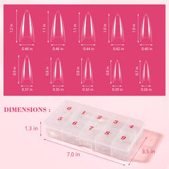 Quaferen nail tech applying tip in salon demonstrating secure adhesion benefit