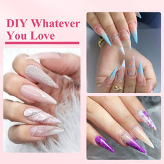 Quaferen finished stiletto nails in wedding setting showing long-lasting stylish look benefit