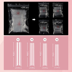 Quaferen length comparison array of tips, visual guide for choosing size