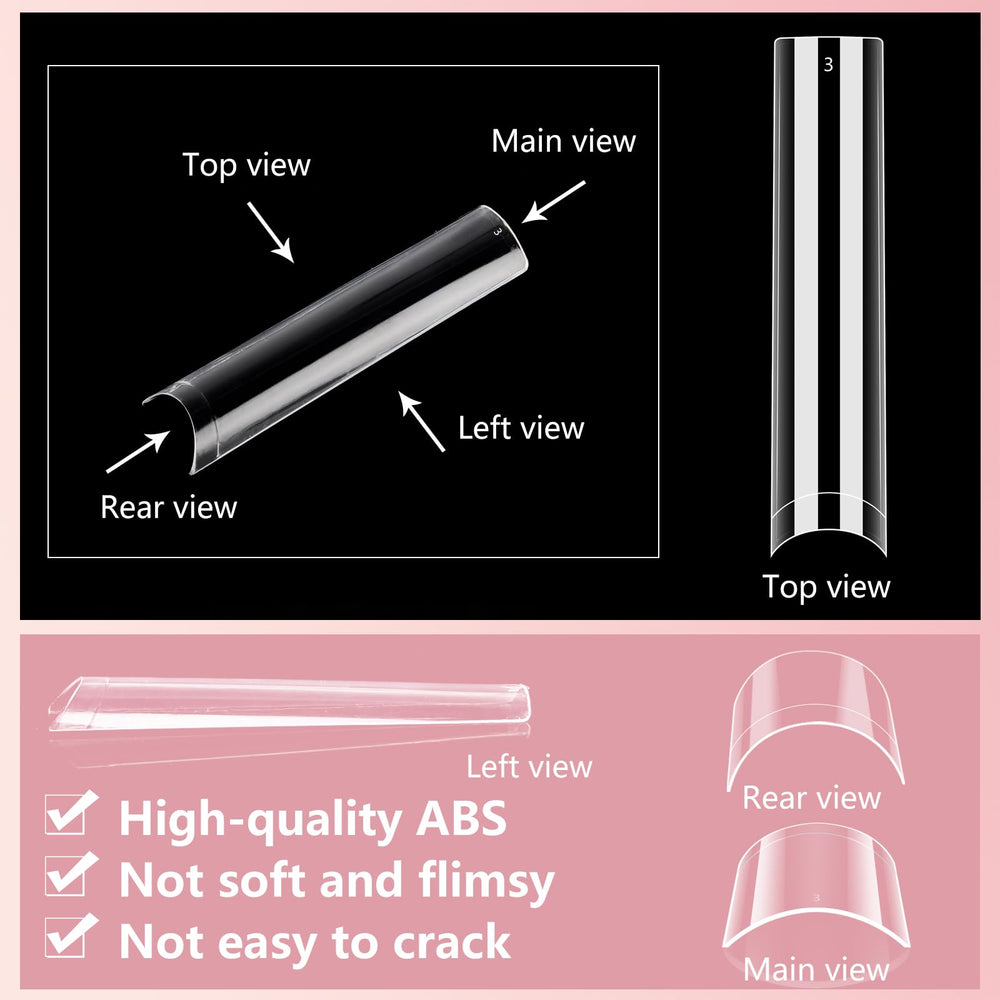 Quaferen smooth tip surface detail, ideal for clean gel and acrylic finishes