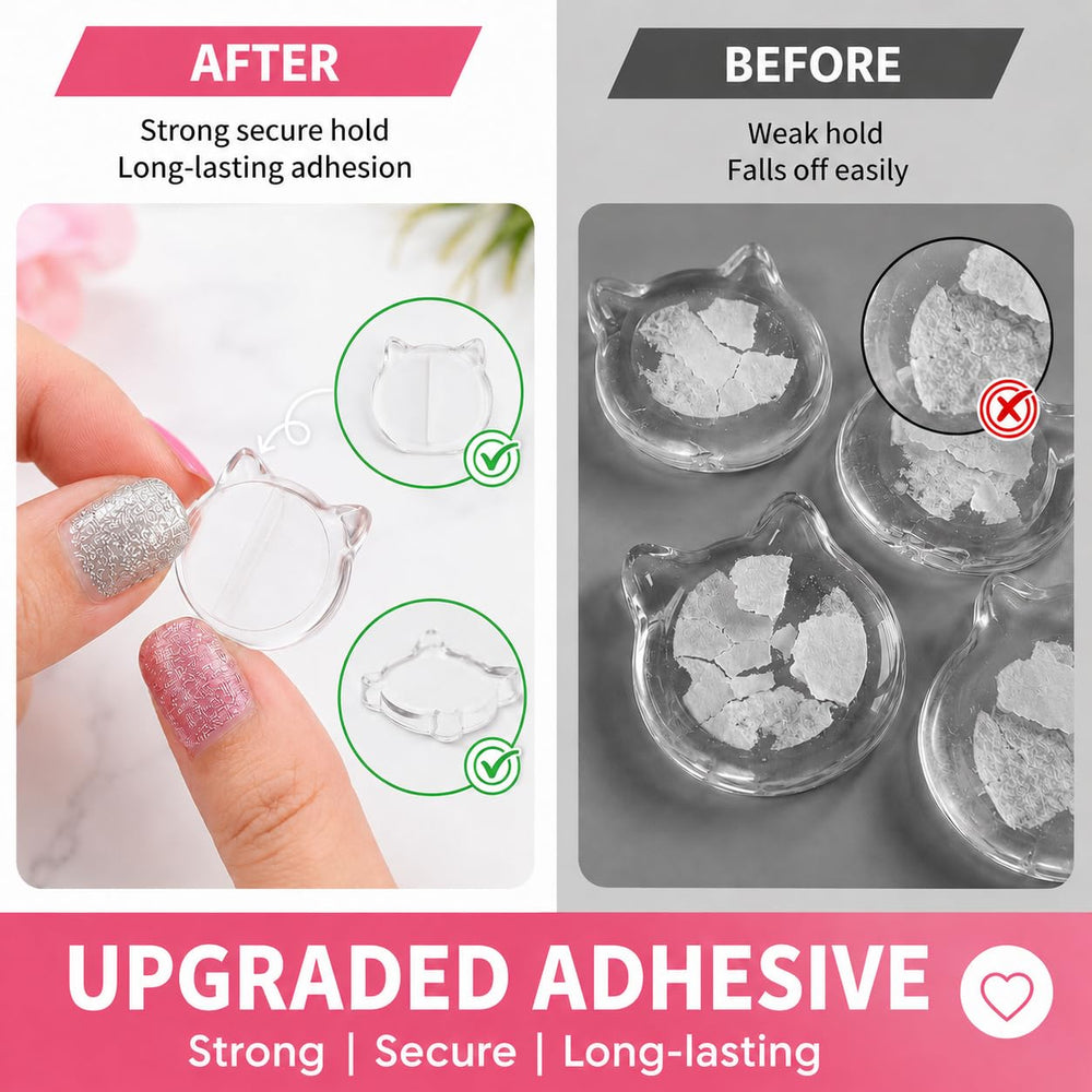 Quafochi adhesives and reusable box organized for easy replacement