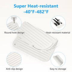 Quccefods silicone texture closeup highlighting heat-resistant surface