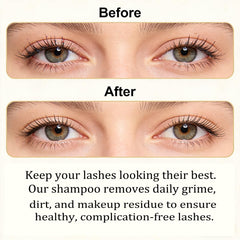 QUDABE lash wash kit brushes displayed, illustrating precision cleaning benefit