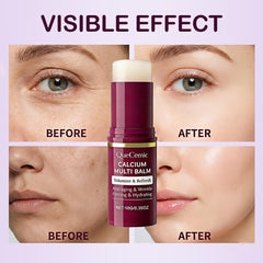 QueCemic using balm on neck in lifestyle shot for smoothing benefit