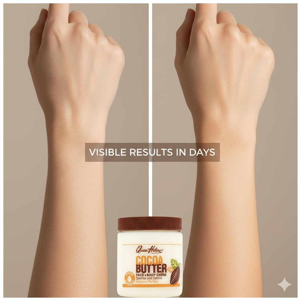 Queen Helene cream applied to hand demonstrating quick absorption and softness