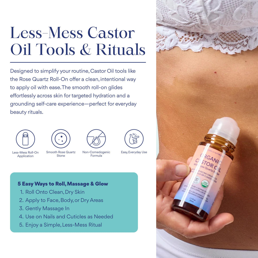 QUEEN OF THE THRONES preparing castor oil pack for clean, low-mess routine