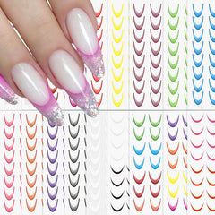Quezadyl stickers on acrylic nails demonstrating strong adhesion benefit