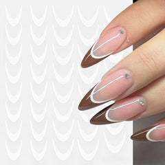 Quezadyl stickers applied on natural nails for quick stylish results