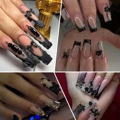 Quezadyl lifestyle manicure with butterfly and pearl charms showcasing style boost