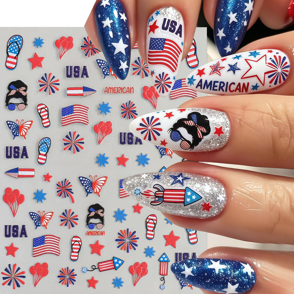 Quezadyl mixed designs on toes showing versatile pedicure decoration