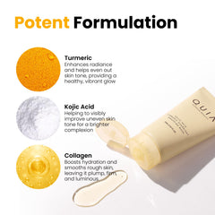 QUIA Beauty niacinamide and centella badge showing soothing support