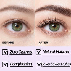 QuikSoothe model applying mascara to lashes for lifted, curled effect