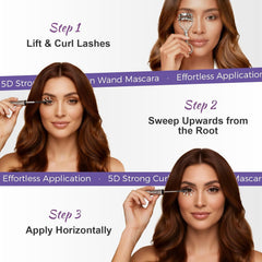 QuikSoothe before and after lashes showing added length and volume