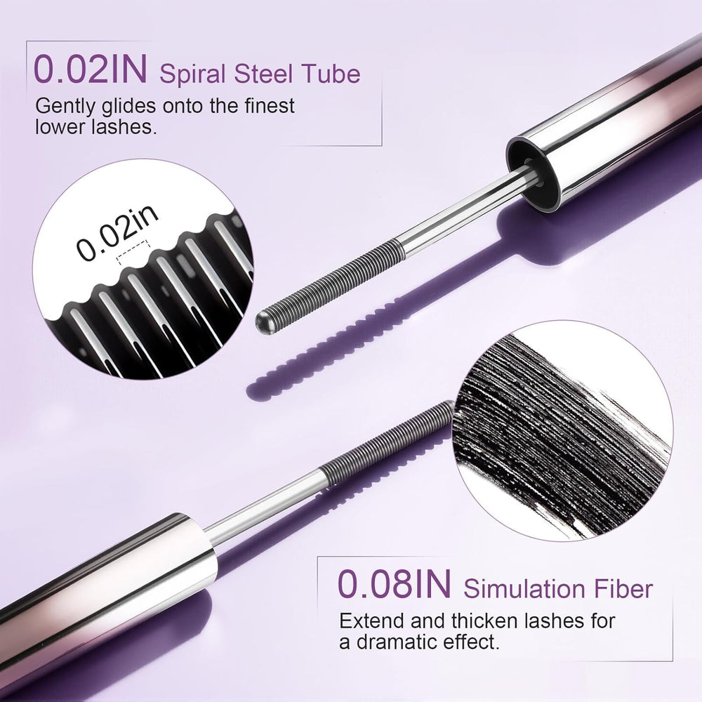 QuikSoothe mascara in a makeup bag lifestyle shot showing travel-ready benefit