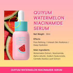 QUIYUM serum texture droplet demonstrating lightweight absorption and dewy finish