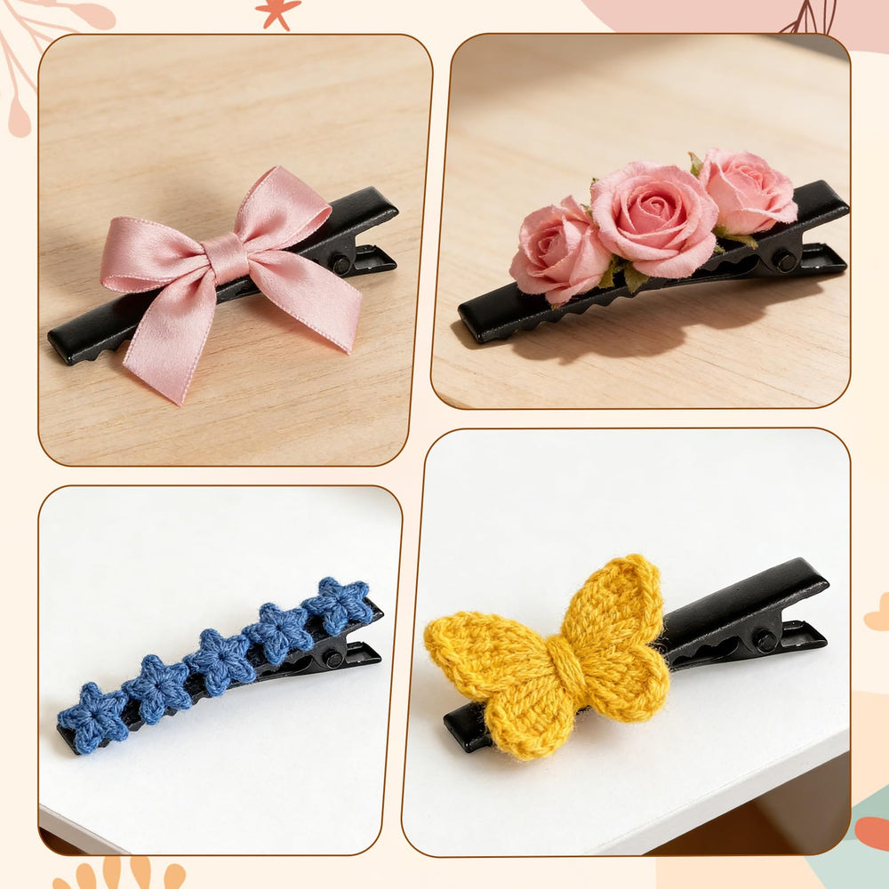 Qulkws flat top surface ideal for gluing ribbons and crafting personalized clips