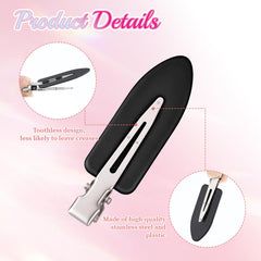 Qulkws clips holding hair during makeup, keeping style crease-free