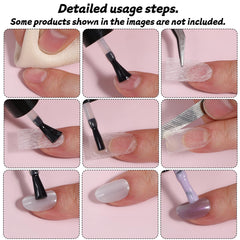 qulkws wrap on natural nail application demonstrating quick repair benefit