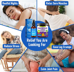 QUNGCO magnesium spray applied to leg for quick targeted muscle relief