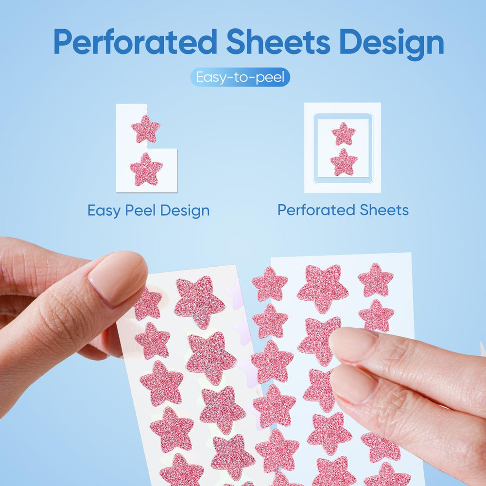 QUSTERE three sizes applied to skin showing coverage and discreet protection
