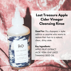 R+Co apple cider foam texture close-up demonstrating lightweight concentrate and cleansing action