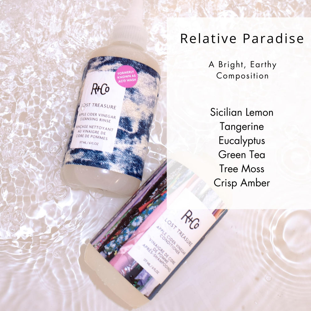 R+Co foam applied to scalp during use, illustrating gentle buildup removal and soothing benefit