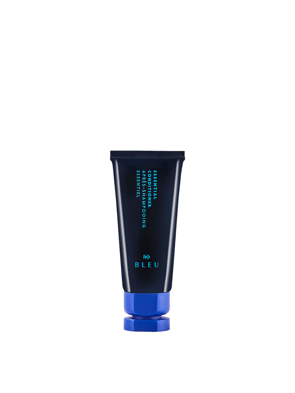 R+Co BLEU mini front packaging showing tube for easy travel and trial
