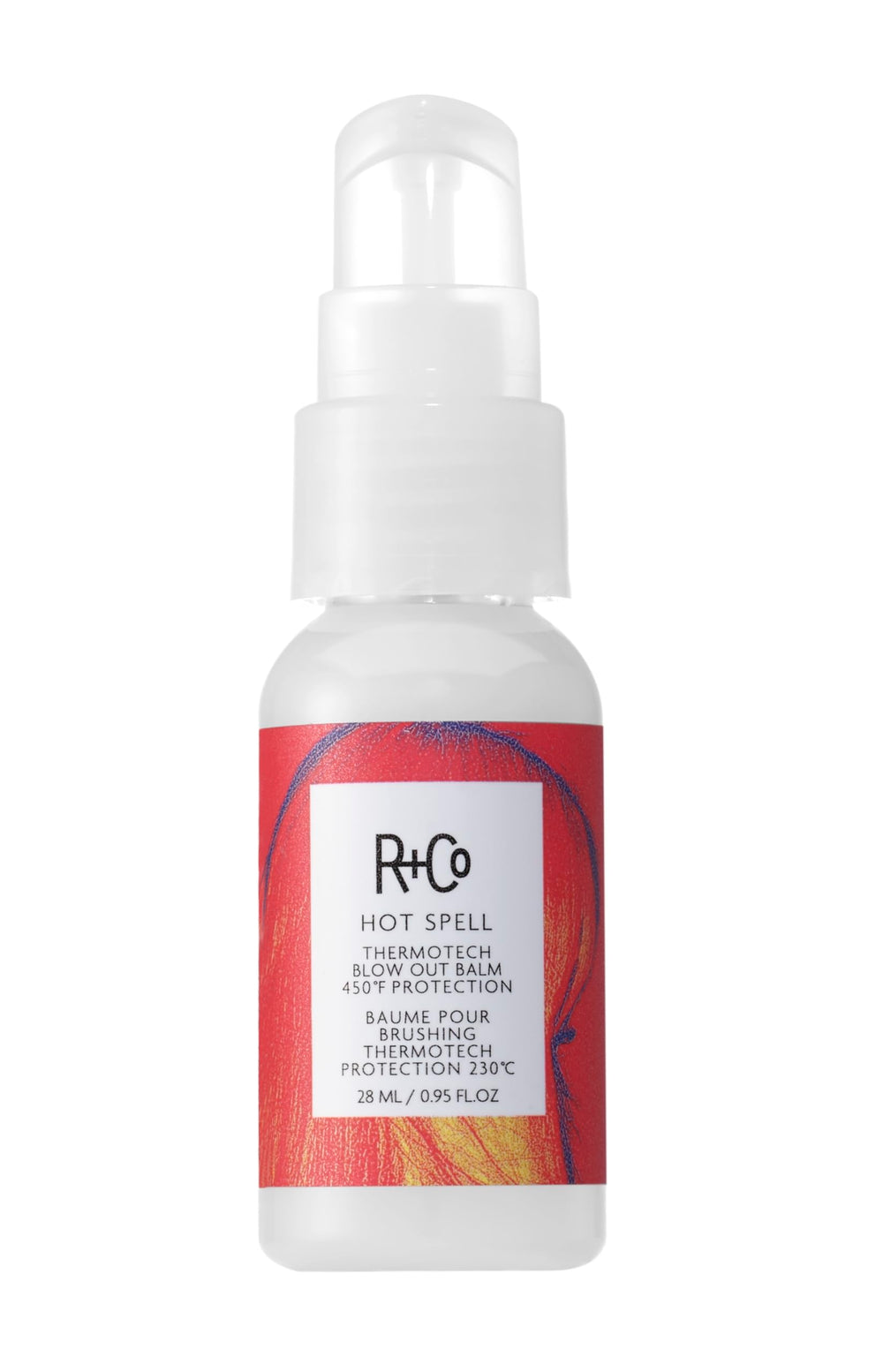R+Co Hot Spell front bottle showing label and 1 oz size for travel