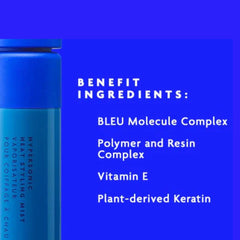 R+Co Hypersonic close-up of label highlighting vegan, paraben-free benefits