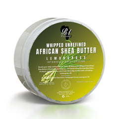 RA COSMETICS front jar showing whipped shea butter for nourishing hydration