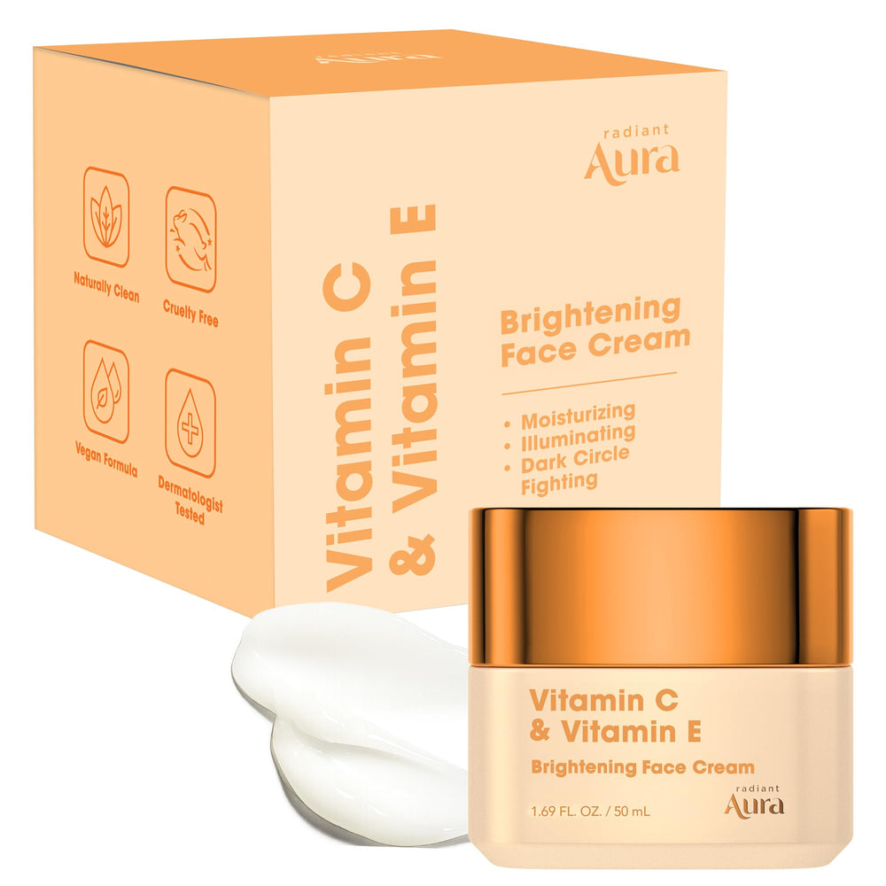 Radiant Aura front packaging showing tube and benefits clearly