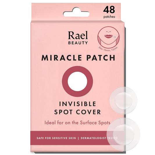 Rael front packaging showing clear spot cover box and benefits