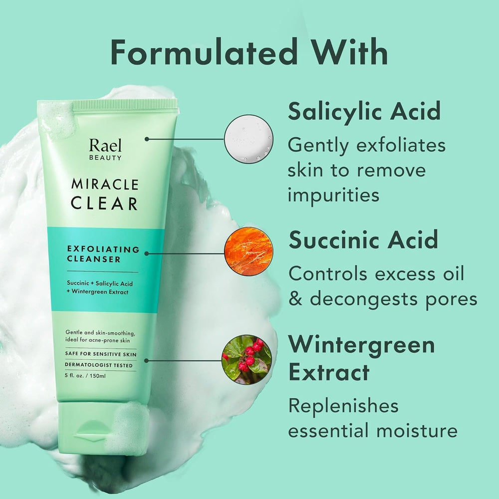 Rael lather on hands illustrating rich foam and effective removal benefit