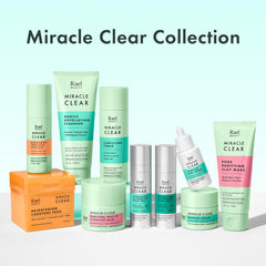 Rael mask being rinsed off with water showing clean, non-drying finish