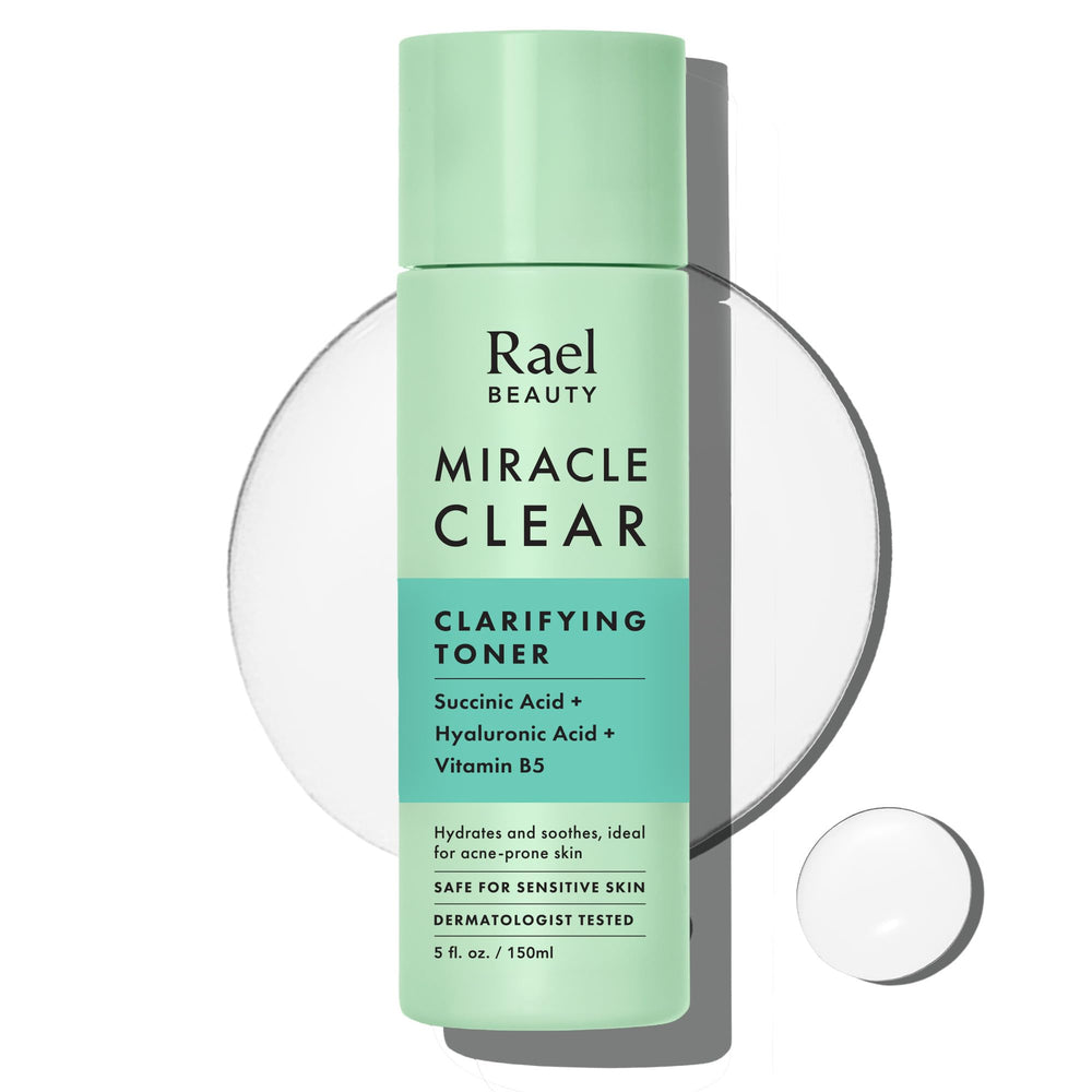 Rael Miracle Clear front bottle view showing sleek design and product name for easy identification