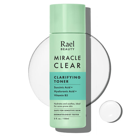 Rael Miracle Clear front bottle view showing sleek design and product name for easy identification