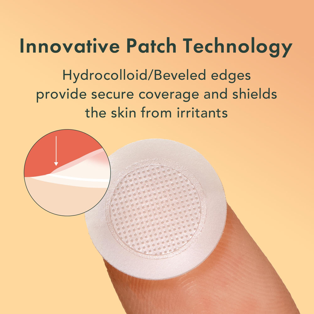 Rael hydrocolloid patch applied on skin providing discrete protection
