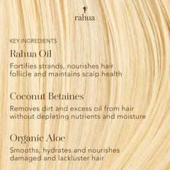 Rahua creamy conditioner texture close-up that conveys smooth detangling and hydration