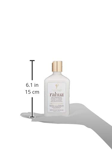 Rahua product on bathroom shelf in natural light promoting clean beauty lifestyle