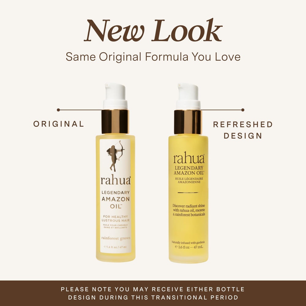 Rahua oil texture close-up drop highlighting quick absorption and shine