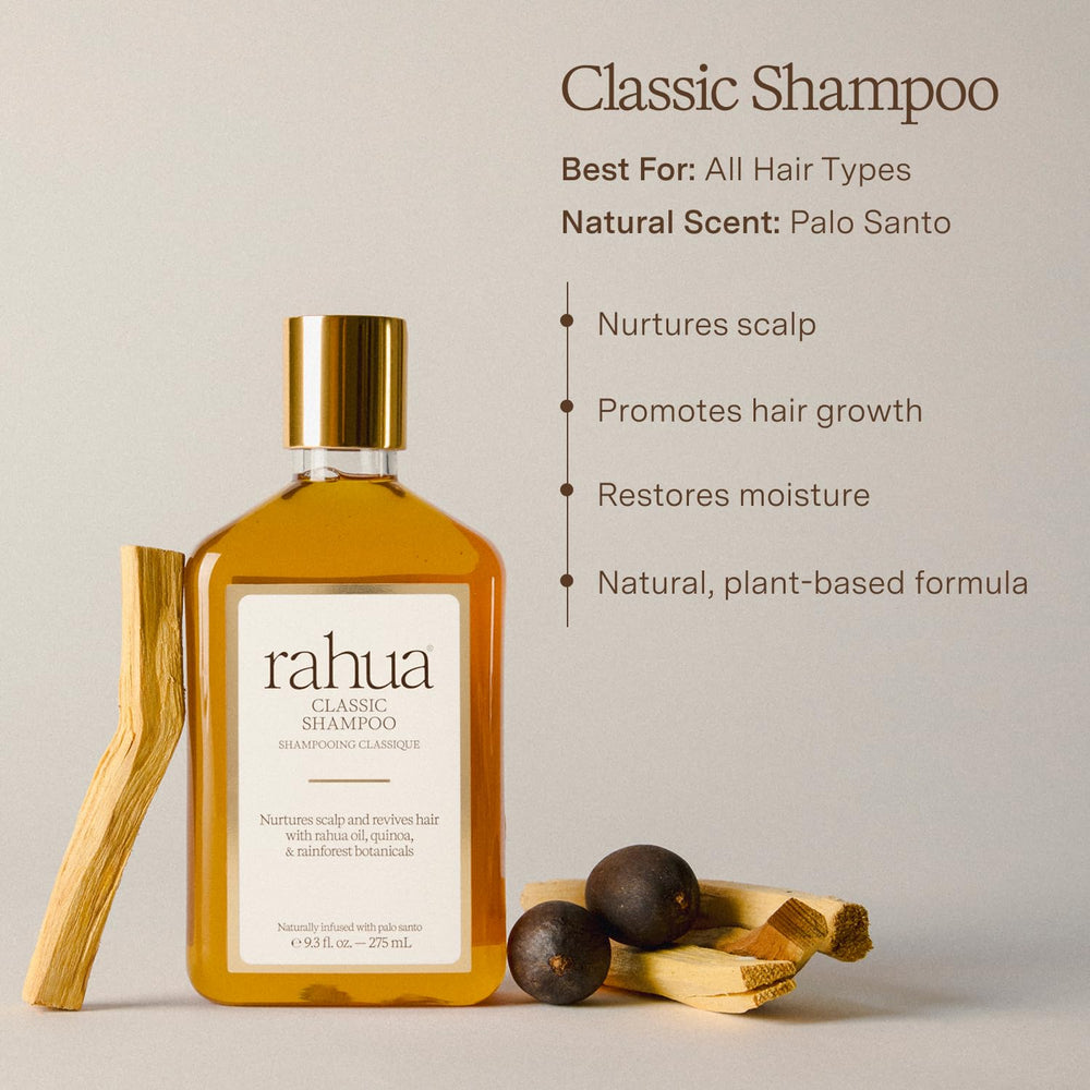 Rahua shampoo texture lather closeup demonstrating gentle cleansing benefit