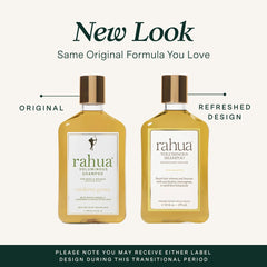 Rahua shampoo lathering from pump demonstrating gentle foam and light cleansing benefit