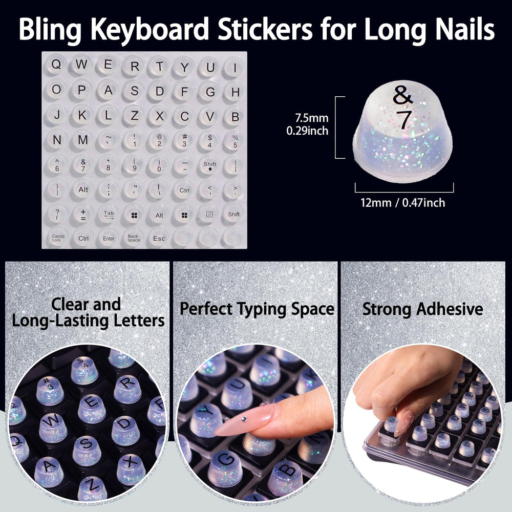Raised Button keycaps fitted on desktop keyboard demonstrating nail protection